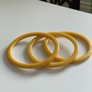 Pretty trio of Bakelite Yellow Bangles